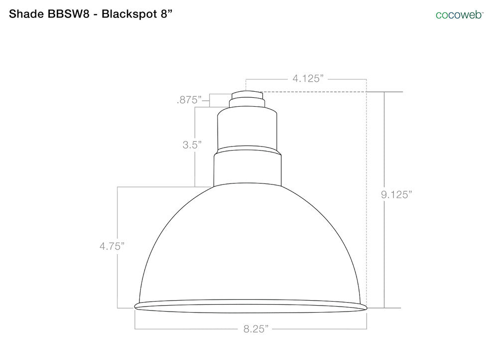 Blackspot LED Pendant Barn Light, Mahogany Downrod, Cherry Red, 8"