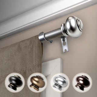 Yolanda Curtain Rod, Satin Nickel, 28-48"