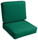 Sunbrella Canvas Forest Green Outdoor Corded Cushion Set, 22"x22"