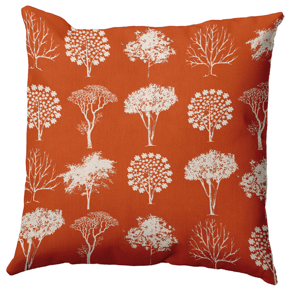 20" x 20" Field of Trees Decorative Throw Pillow, Sienna