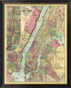 "Map of New York and Adjacent Cities, 1874"  by Gaylord Watson, 32x40"