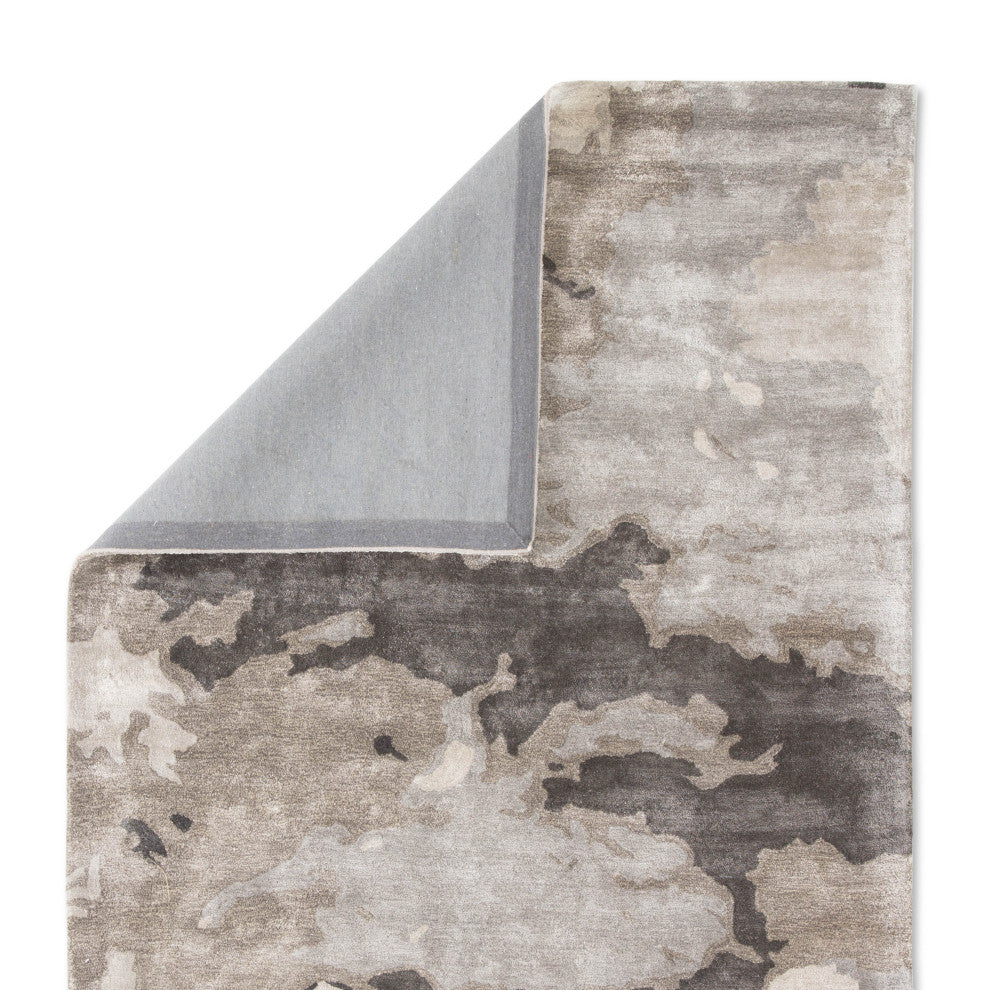 Jaipur Living Glacier Handmade Abstract Area Rug, Gray/Silver, 2'6"x12'