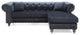 Nola Sofa Chaise, Black