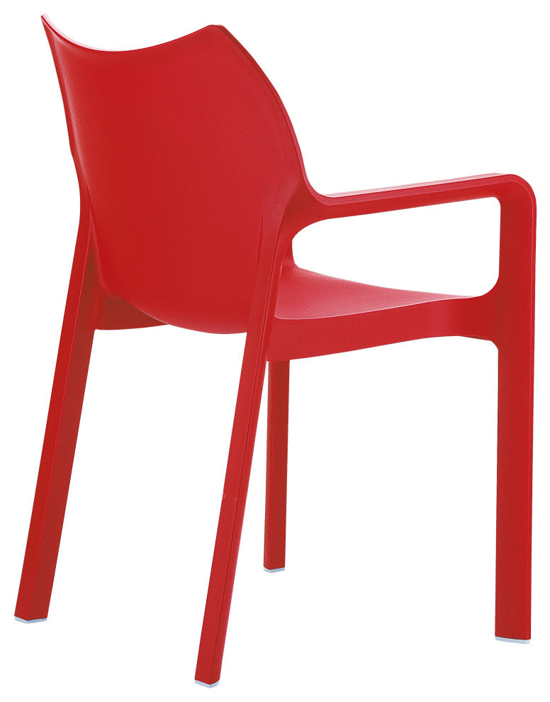 Compamia Diva Outdoor Dining Armchair, Set of 2, Red