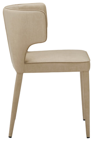 Elite Living Melore Wingback Upholstered Dining Side Chair, Taupe