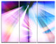 "Rays of Speed Blue" Digital Metal Wall Art, 3 Panels, 36"x28"