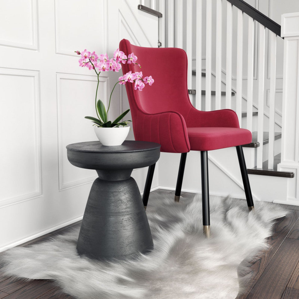 Sofa Side Table, Wood, Black, Living Lounge Cafe Room Hotel Lobby Hospitality