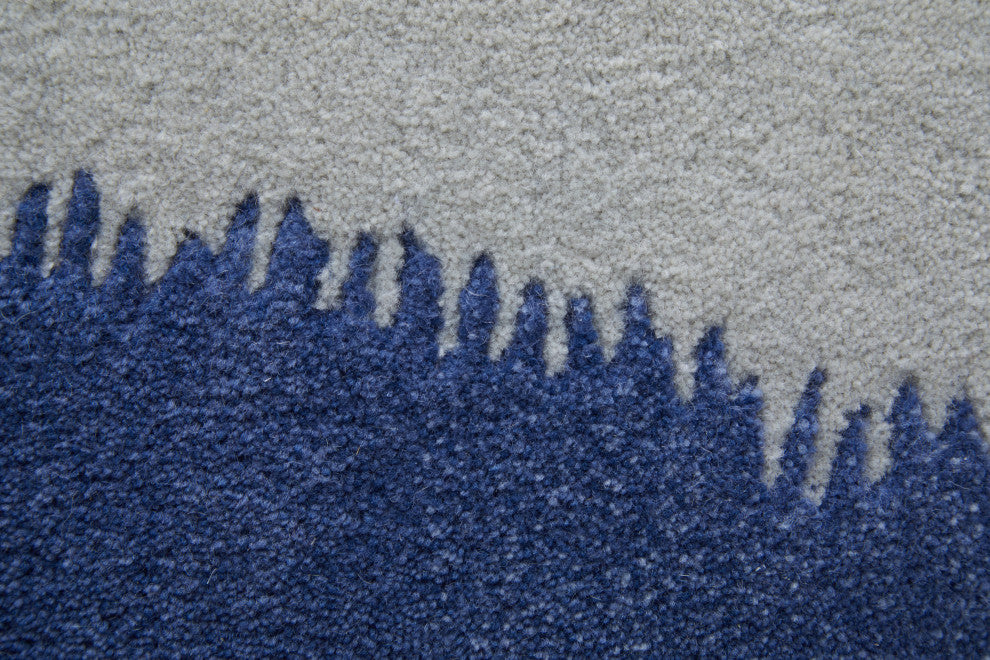 Katya 8990F Modern/Casual/Industrial Area Rug, Blue/Gray, 8'x10'
