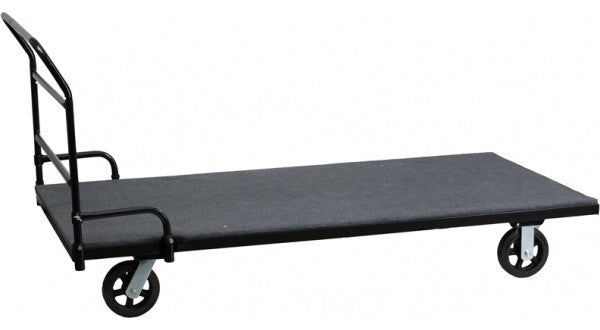 Folding Table Dolly with Carpeted Platform for Rectangular Tables