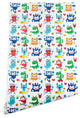 Deny Designs Andi Bird Monster Love Wallpaper, White, 2'x10'