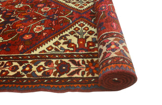 Fine Vintage Distressed Ariela Red/Ivory Runner, 3'8 x 9'10