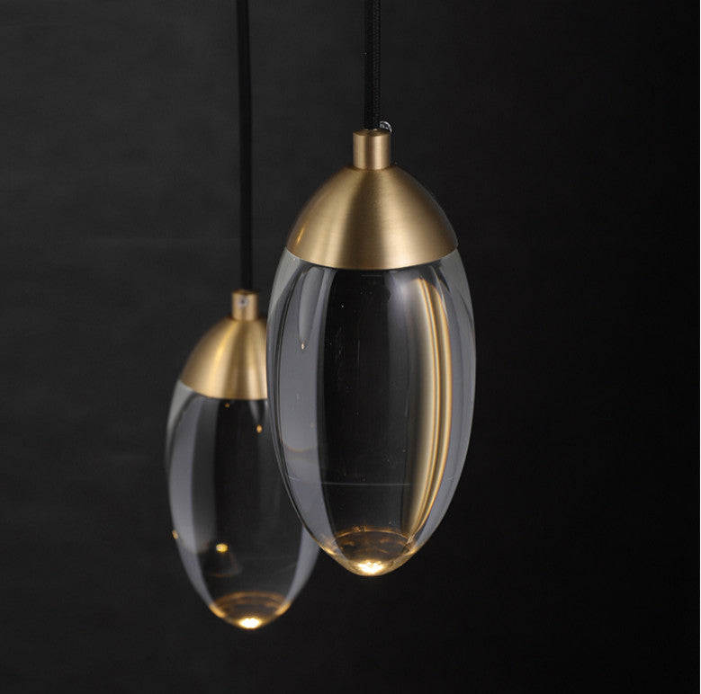 MIRODEMIÂ® Bergeggi | Copper Crystal Pendant Light in the Shape of Balls, Warm Light