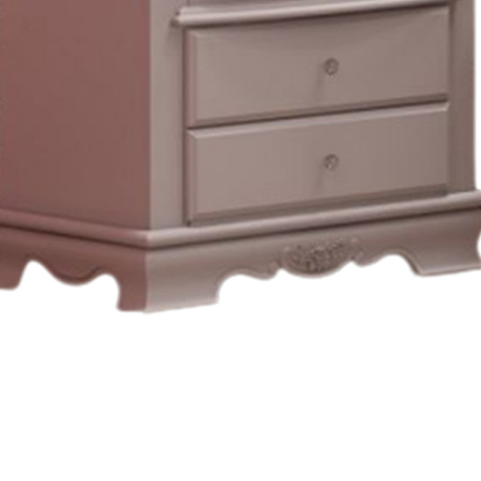ACME Flora Nightstand, White Finish