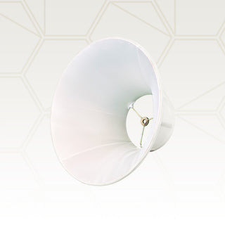 Royal Designs Shallow Bell Basic Lamp Shade, White, 9x18x12