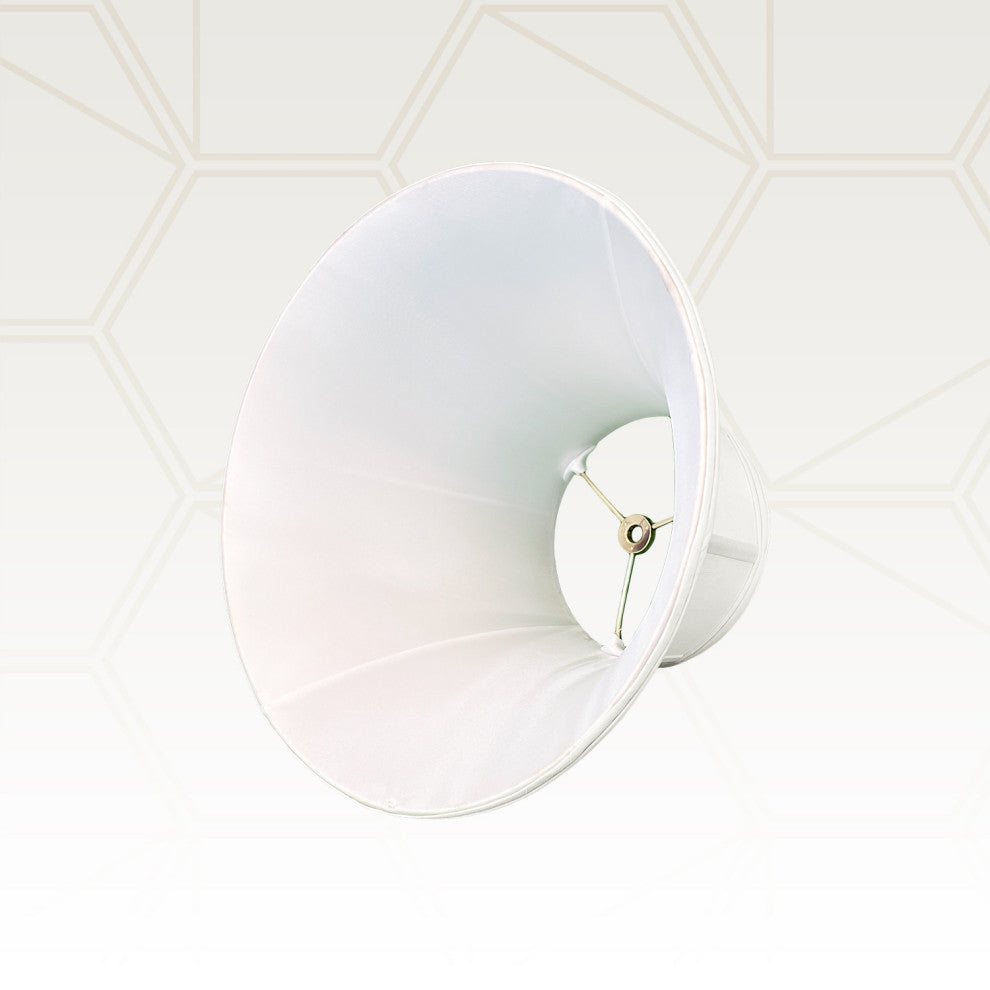 Royal Designs Shallow Bell Basic Lamp Shade, White, 9x18x12