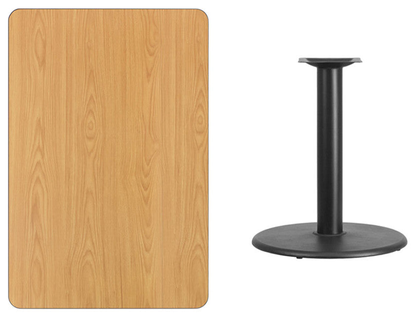 30"x45" Natural Laminate Table Top With Table Height Base