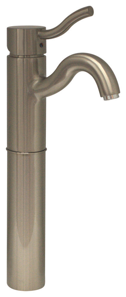 Whitehaus 3-4444-BN Brushed Nickel Deck Mount Lever Modern Bathroom Faucet