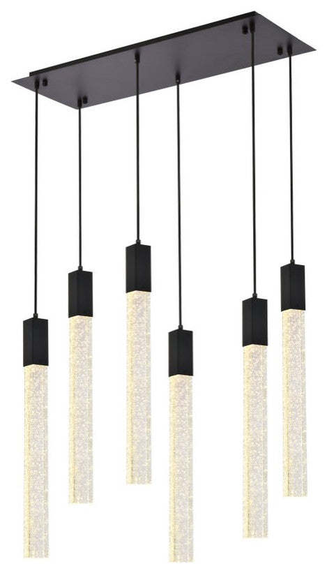 Wade 6-Light Pendant, Black