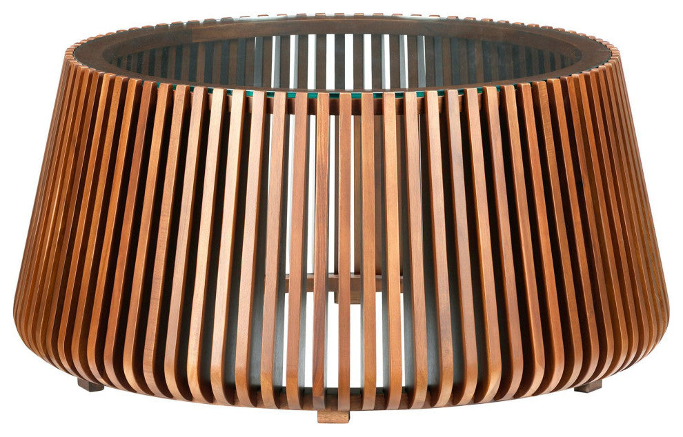 Bungalow Acacia Coffee Table, Honey Brown