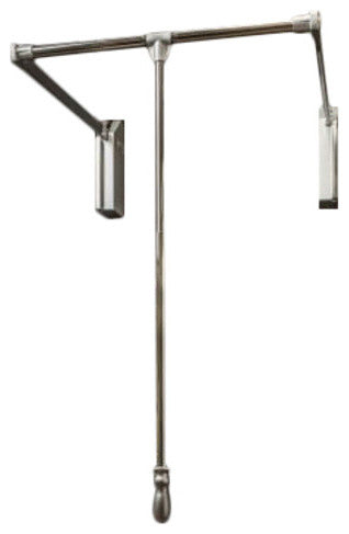 Hardware Resources 1523SC 23"W Pull Down Wardrobe Lift Closet Rod - Polished