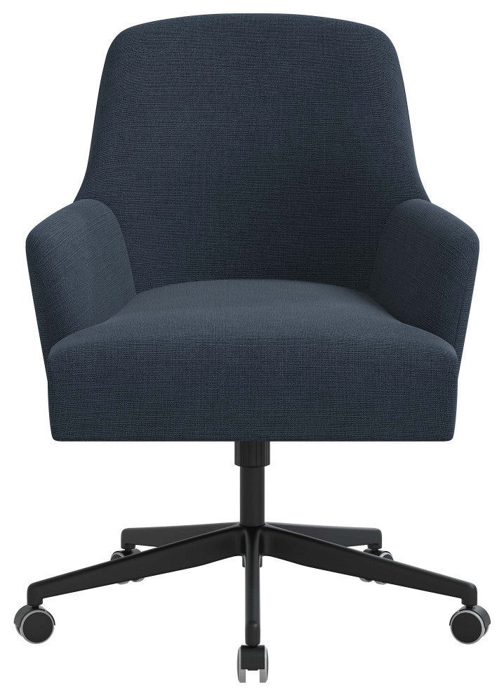 Office Chair, Linen Navy