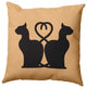 26" x 26" Conniving Cats Decorative Throw Pillow, Pale Gold