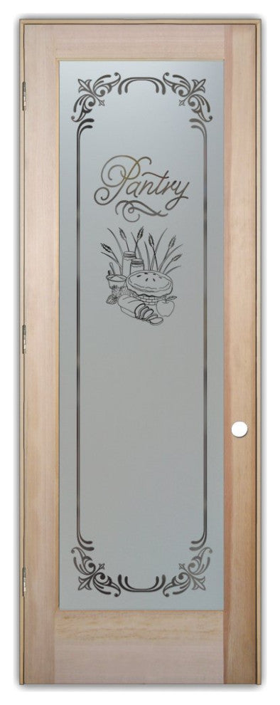 Pantry Door - Apple Pie  - Douglas Fir (stain grade) - 30" x 96" - Knob on...