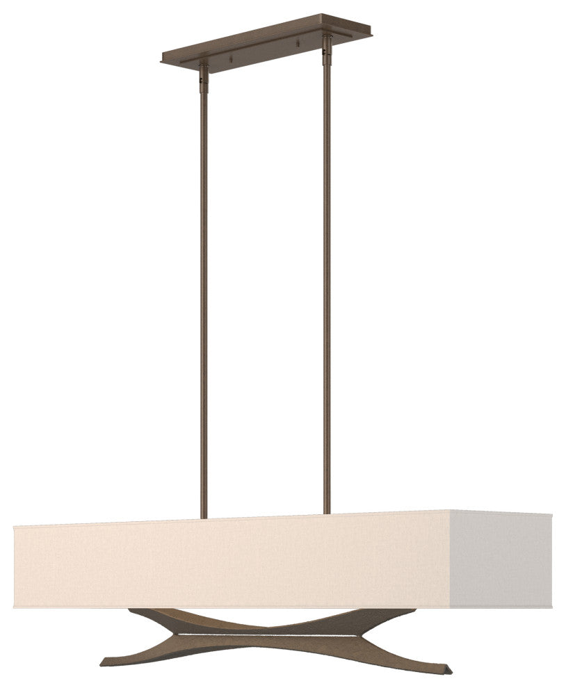 Moreau Pendant - Bronze Finish - Flax Shade