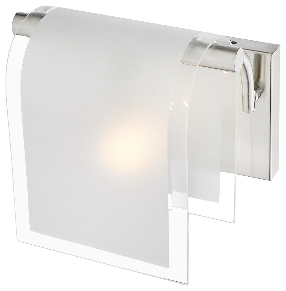 Zlite 169-1S-BN 1-Light Wall Sconce, Clear Beveled