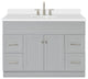 Ariel Hamlet 49" Oval Sink Bath Vanity White Quartz Grey