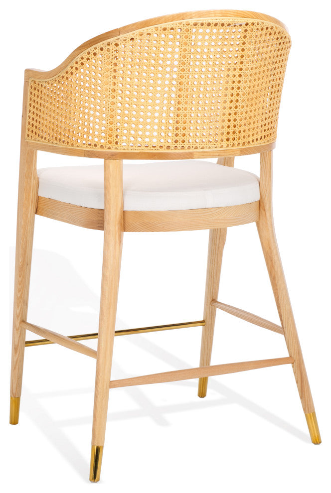 Safavieh Couture Rogue Rattan Barstool, Natural