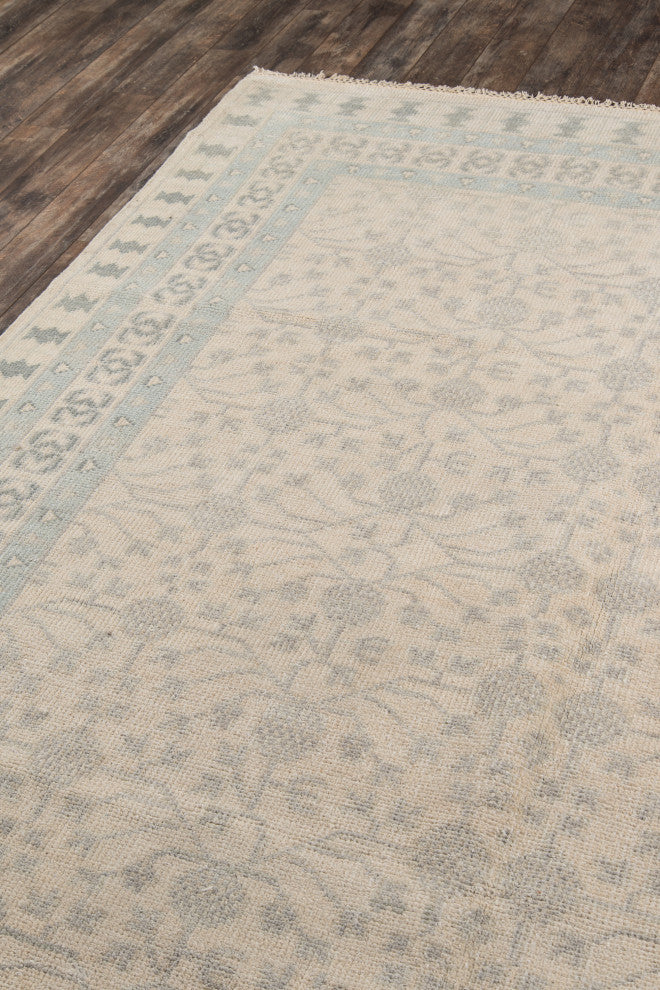 Erin Gates by Momeni Concord Sudbury Hand Knotted Wool Area Rug, Ivory, 8'9"x1