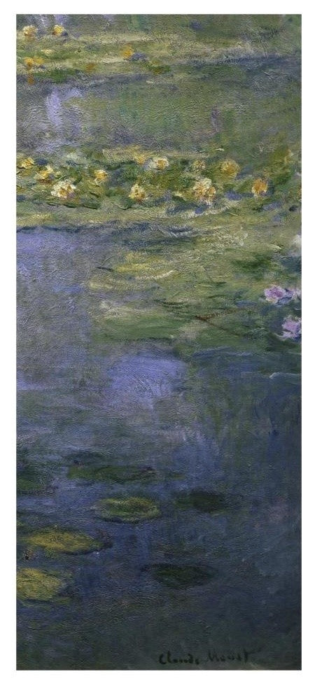 "Water Lilies (Nympheas) IV (right)" Print by Claude Monet, 15"x32"
