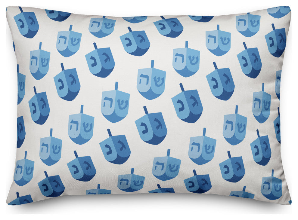 Blue Driedel Pattern 14"x20" Throw Pillow Cover