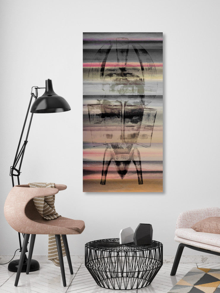 "Ritual Mask" Print on Canvas, 12"x24"