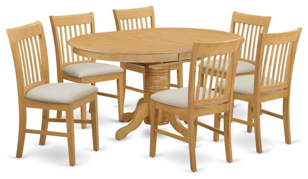 5-Piece Table And Chair Set, Dinette Table And 6 Dining Chairs