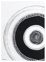 Circuli II Circles Art Area Rug, 7.5'x10.3'