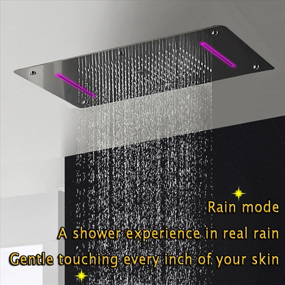 Led Rainfall Shower System, Handheld Shower, Horizontal