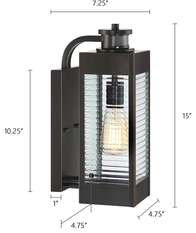 Motion Sensor Detection Wall Light Industrial Black Wall Lamp
