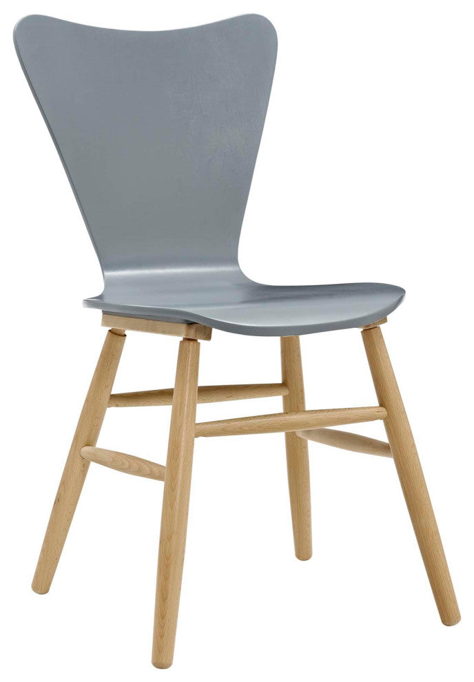 Modway Cascade Wood Dining Chair, Gray