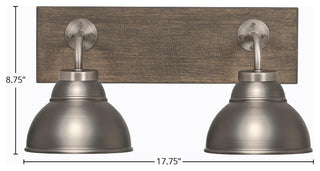 Oxbridge, Bath Bar, Graphite & Painted Distressed Metal, 7" Graphite Shades