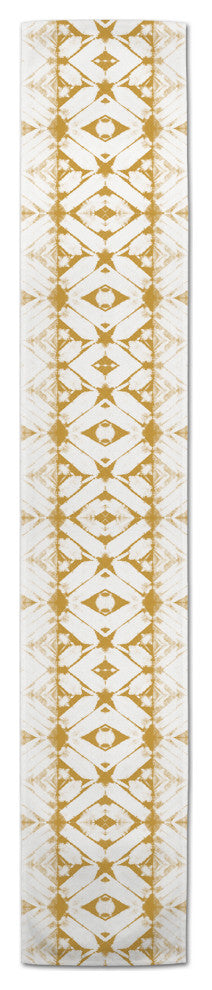 Gold Shibori Pattern 16x90 Poly Twill Table Runner