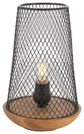 Safavieh Haynes Table Lamp Black/Natural Wood