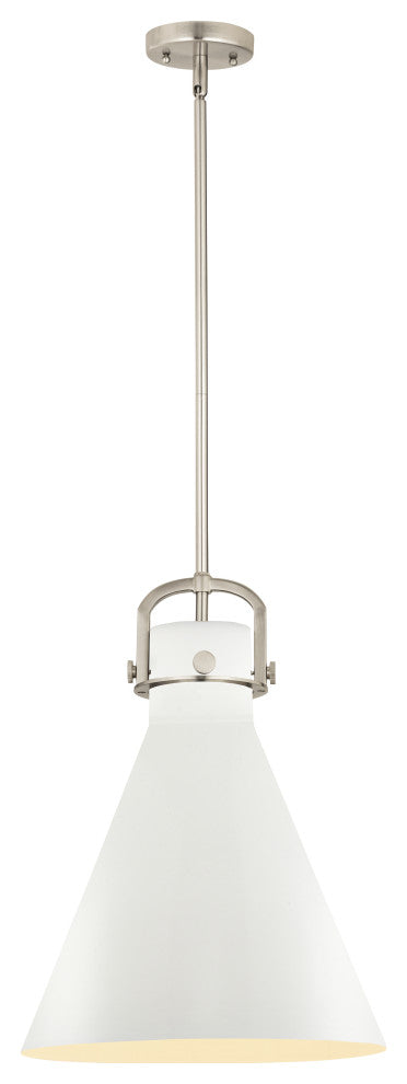 Innovations Lighting 710-1S-SN-M711-14W-LED Newton Cone 1 Light 14" Pendant