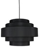 Palladio 5-tier Shade Pendant, 18"x12", Black
