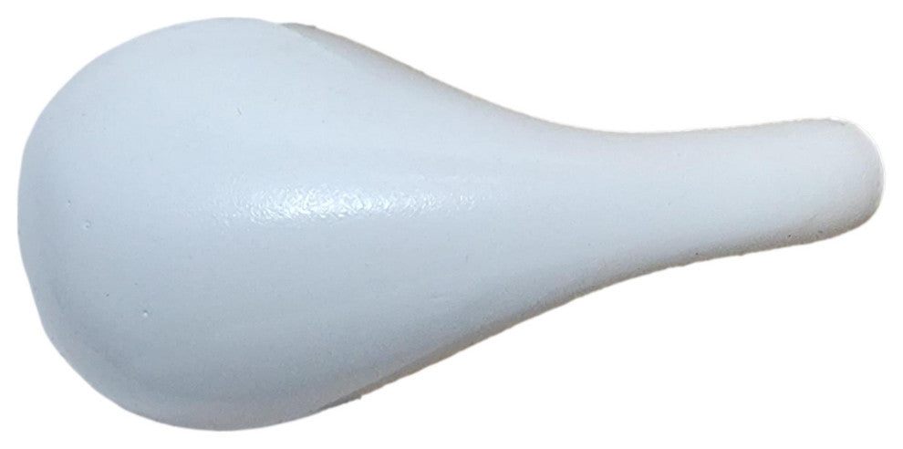 Gloss Bubble 2 in Round Wall Hook Floating Organic Shape Ball Modern, White, Angled