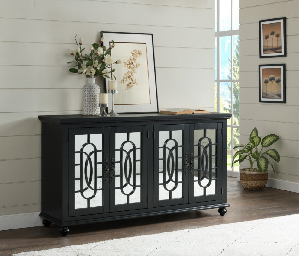 Orleans 63-Inch TV Stand, Antique Black