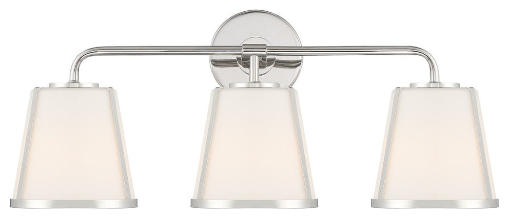 Crystorama Fulton 3 Light Bath Vanity FUL-913-PN, Polished Nickel
