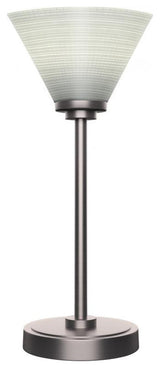 Luna 1-Light Table Lamp, Graphite/White Matrix