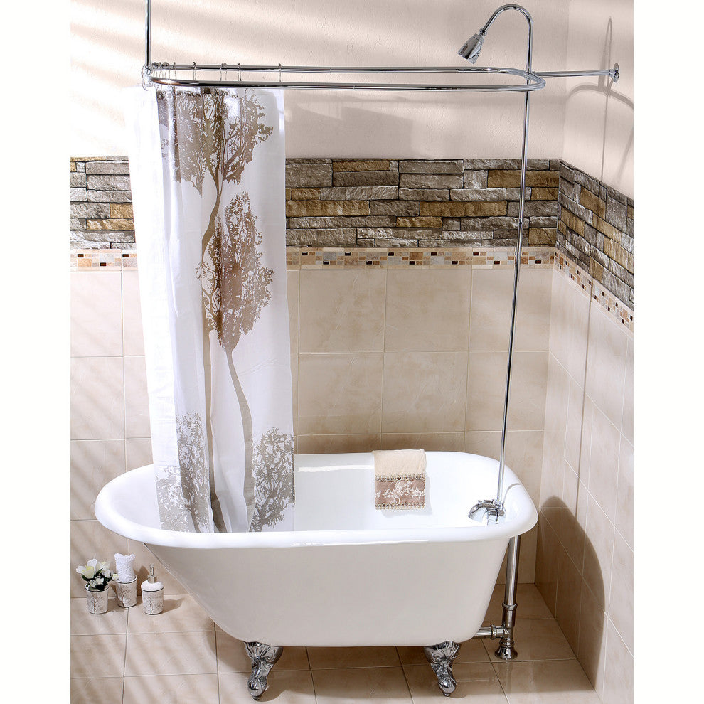 Kingston Brass CC315 Rectangular Shower Rod - Brushed Brass